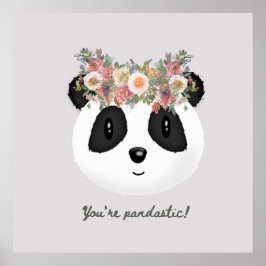 Du bist pandastisch! Niedlicher Panda-Bär Poster