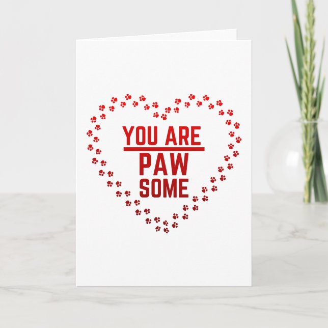 Du bist pawsome karte (Vorderseite)