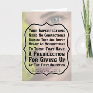 Du bist perfekt, genau so wie du bist karte