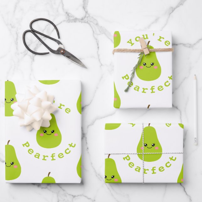 Du bist perfekt geschenkpapier set (Vorderseite)