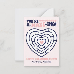 Du bist Phantastisch Maze-Klassenzimmer Valentine Mitteilungskarte