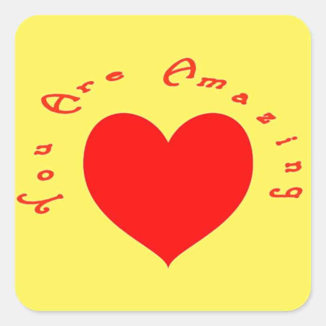 Du bist phantastisch! quadratischer aufkleber (Vorderseite)