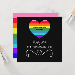 Du bist Phantastisch! Rainbow Heart Einladung