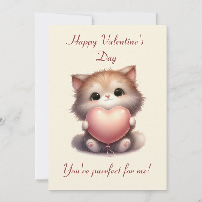 Du bist Purfekt für mich! Valentins Grußkarte Einladung (Vorderseite)