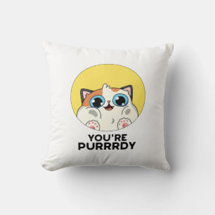 Du bist Purrdy Funny Cat Pun Kissen