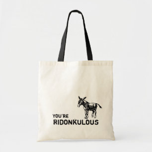 Du bist Ridonkulös! Vintage süße Esel-Tasche. Tragetasche