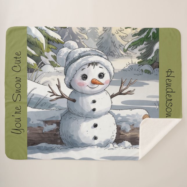 Du bist schneeniedlich sherpadecke (Vorderseite (Horizontal))