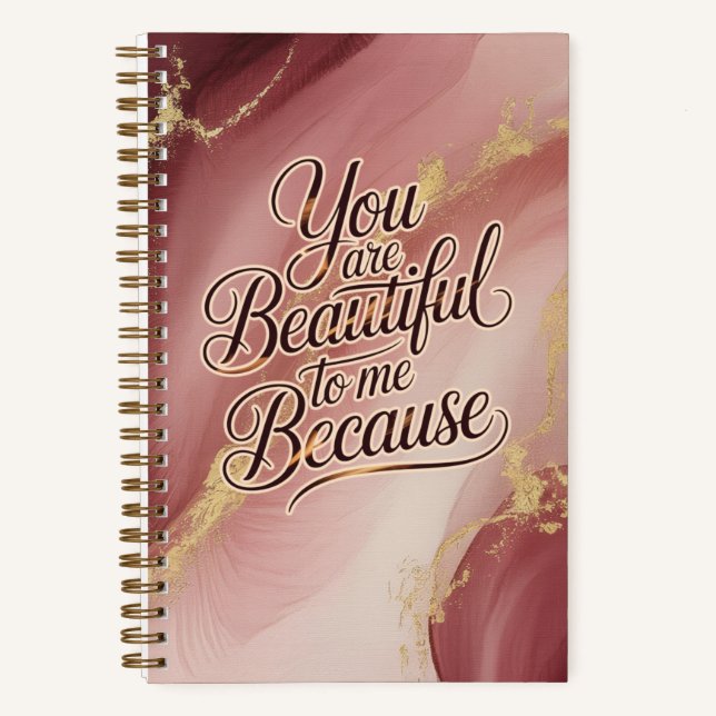 Du bist schön für mich notizbuch (Vorderseite)