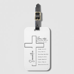 Du bist schön personalisiertes Kreuz Gepäckanhänger