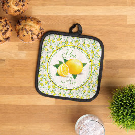 Du bist schöne Schriften Zitronen Topflappen
