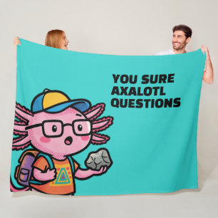 Du bist sicher Axolotl Fragen Cute Sarcastic Meme Fleecedecke