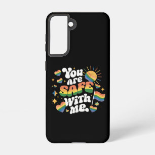 Du bist sicher bei mir LGBT Regenbogen Schwul Samsung Galaxy Hülle