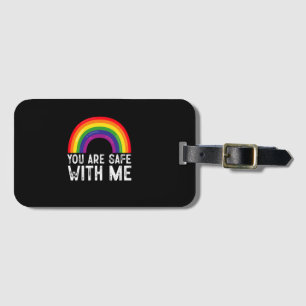 Du bist sicher bei mir LGBTQ Pride Monat Regenboge Gepäckanhänger