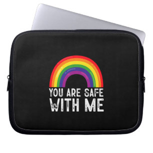 Du bist sicher bei mir LGBTQ Pride Monat Regenboge Laptopschutzhülle