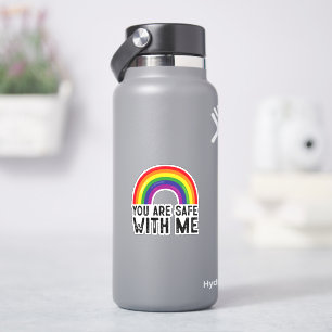 Du bist sicher bei mir LGBTQ Pride Month Regenboge Aufkleber