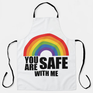 Du bist sicher bei mir LGBTQ Regenbogen Stolz  Schürze