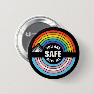 Du bist sicher bei mir LGBTQIA Verbündeter Button