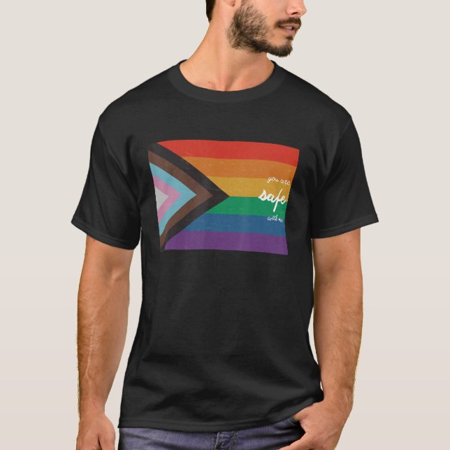 Du bist sicher bei mir, wenn ich lgbt T-Shirt (Vorderseite)