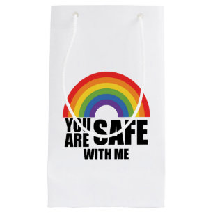 Du bist sicher mit meinem LGBTQ-Regenbogenstolz Kleine Geschenktüte