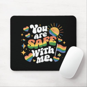 Du bist sicher mit meiner LGBT Rainbow Gay Mousepad