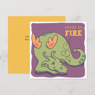 Du bist so feurig - Freundlicher Drache - Valentin Feiertagskarte