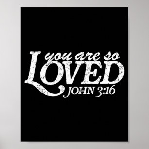 Du bist so geliebt Christlicher Vers Valentinstag Poster