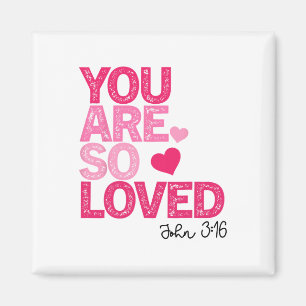 Du bist so geliebt Christliches Valentinsfest Glau Magnet