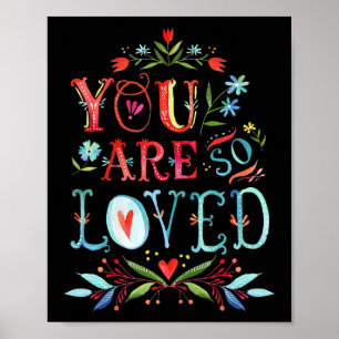 Du bist so geliebt Motivationszitat Poster