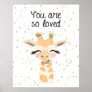 Du bist so liebes Giraffe Poster