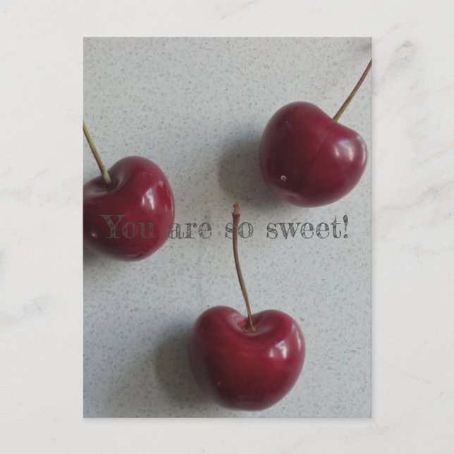 Du bist so süß Cherry Postkarte (Vorderseite)