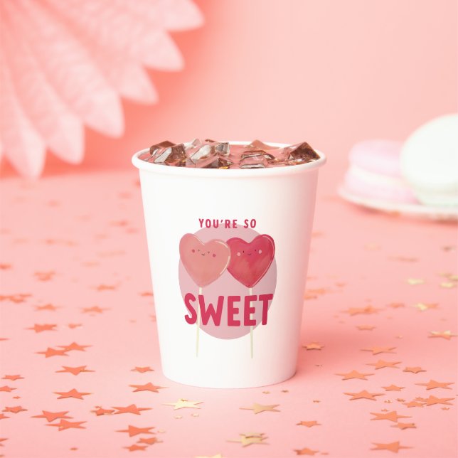 Du bist so süß Lollipop - Valentine Paper Cup Pappbecher (Insitu)