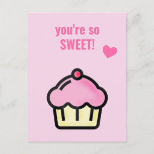 Du bist so süß - Niedlich Cupcake-Klasse Valentine Postkarte