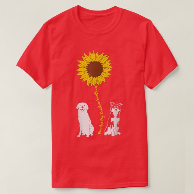 Du bist Sonnenblume, mein Niedlicher Mops Hundebes T-Shirt (Design vorne)