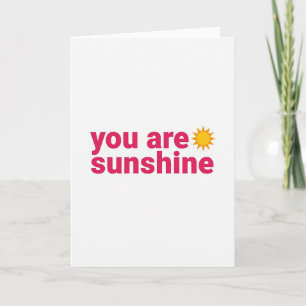 Du bist Sonnenschein Einfache Karte
