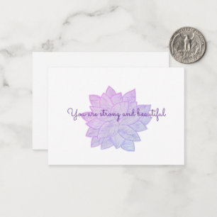 Du bist stark und schön: Florale Affirmation Mitteilungskarte