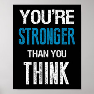 Du bist stärker als du denkst Motivierend  Poster