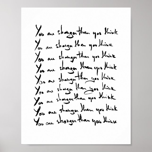 Du bist STÄRKER, als du denkst! Poster (Vorne)