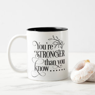 Du bist stärker als du weißt zweifarbige tasse