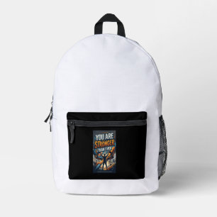 Du bist stärker als je zuvor bedruckter rucksack