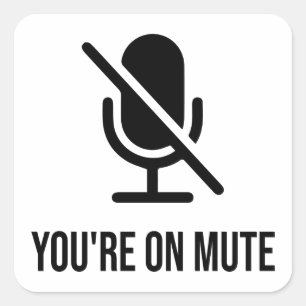 Du bist stumm quadratischer aufkleber