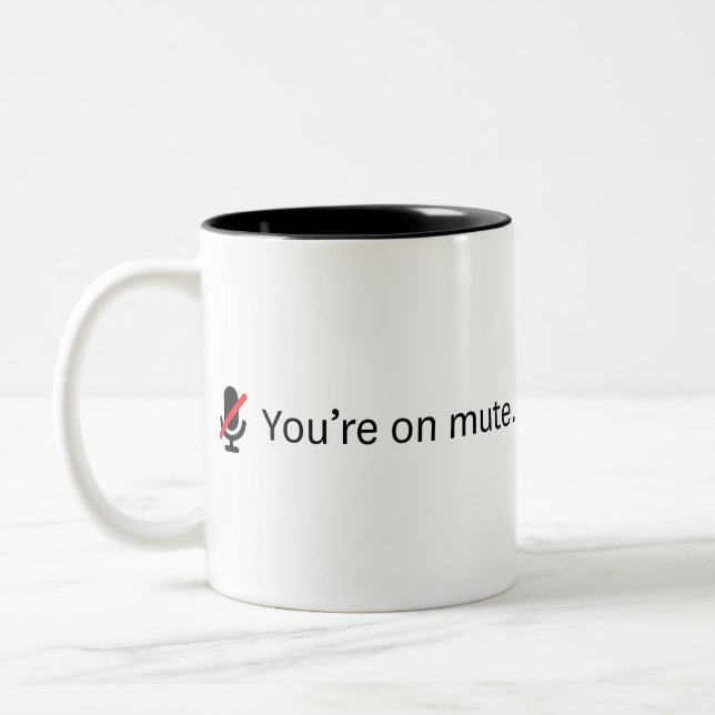Du bist stumm. zweifarbige tasse (Links)