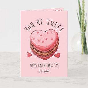 Du bist süß Frohe Valentinstag Macarons Kekse Feiertagskarte