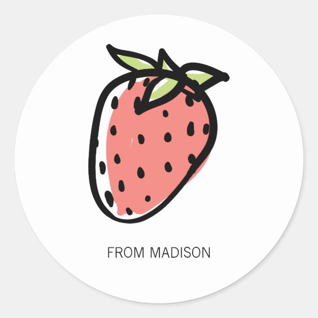 Du bist Sweet Strawberry Valentine Sticker (Vorderseite)