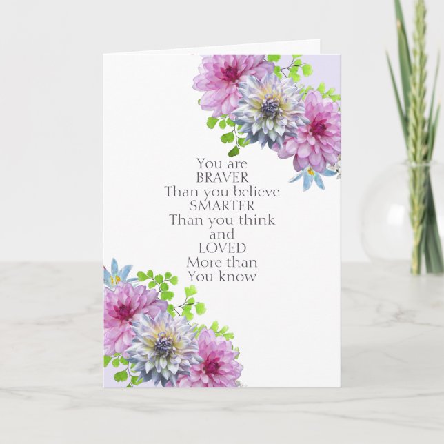 Du bist tapfer, als du glaubst karte (Vorderseite)