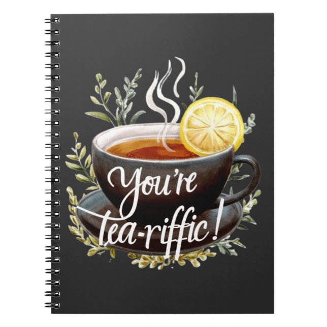 Du bist Tea-riffic! Funny Tea Lover Graphic Notizblock (Vorderseite)