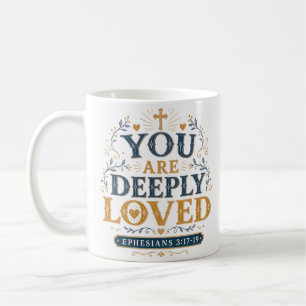 Du bist tief geliebt Morgen Hoffnung Zitat Kaffeetasse