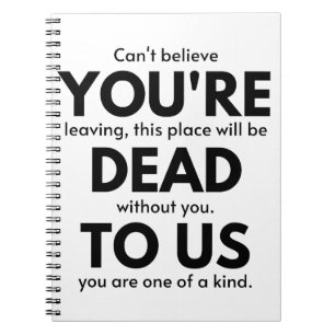 Du bist tot für uns, Coworker Verlasse Geschenk, M Notizblock