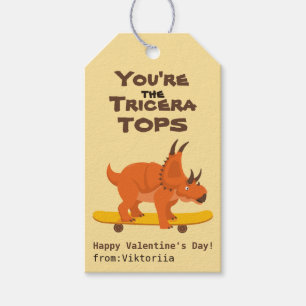 Du bist Tricera Tops Kids Valentinstag Dinosaurier Geschenkanhänger