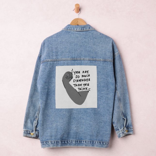 Du bist viel stärker als du denkst jeansjacke (Hangar)