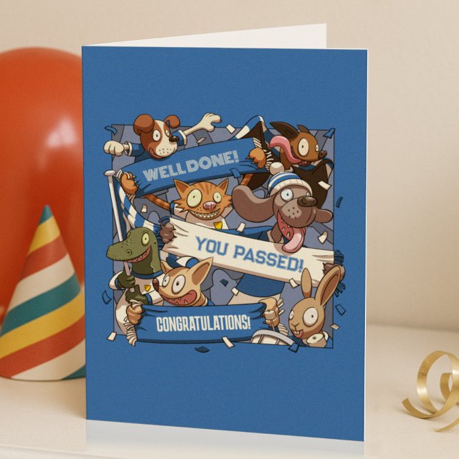 Du bist vorbei! Funny Animal Sports Fans Scarf Car Karte (Von Creator hochgeladen)